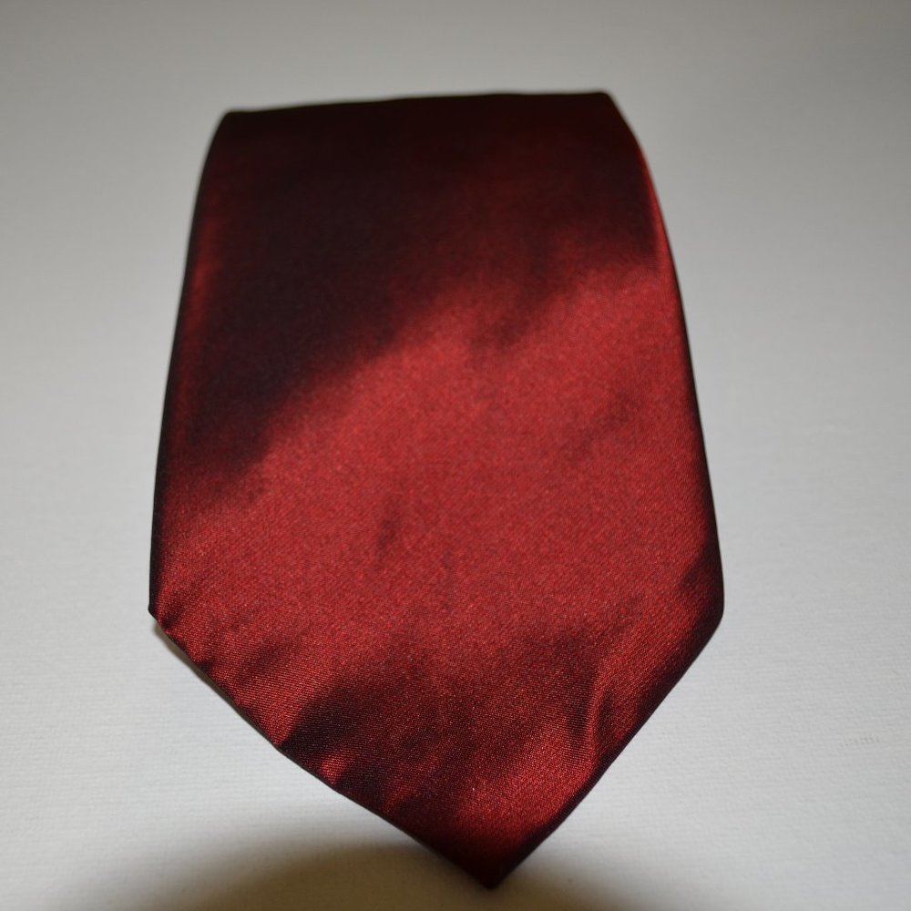 Dark Red Men's Tie - Perry Ellis Portfolio - Silk